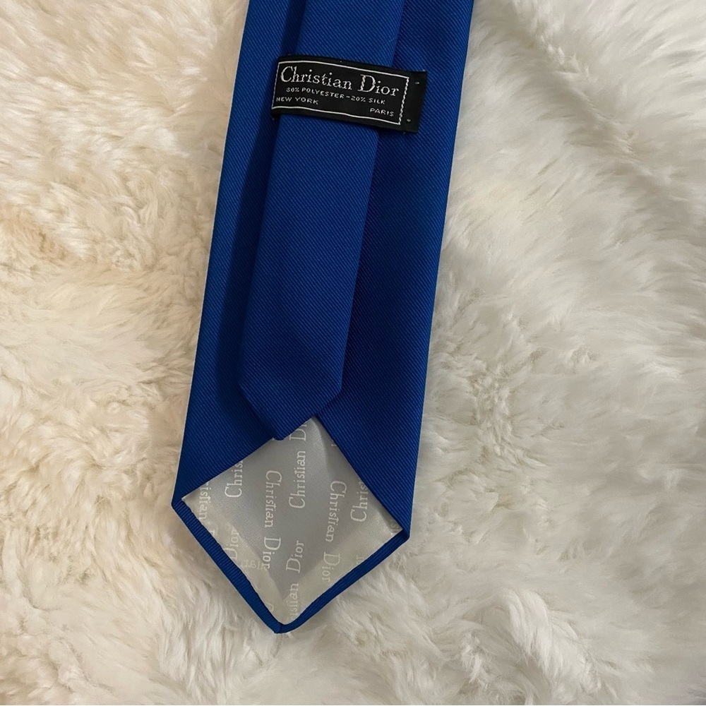 Christian Dior Cobalt Blue Neck Tie - Picture 8 of 13